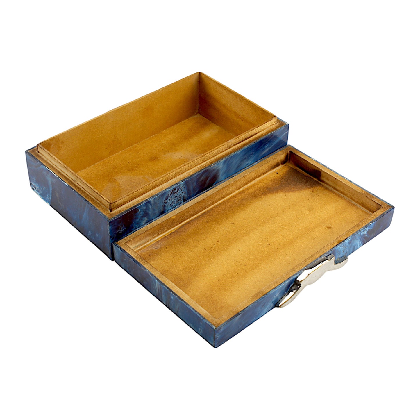 Handcrafted Blue Resin Trinket Box – Elegant Storage Solution