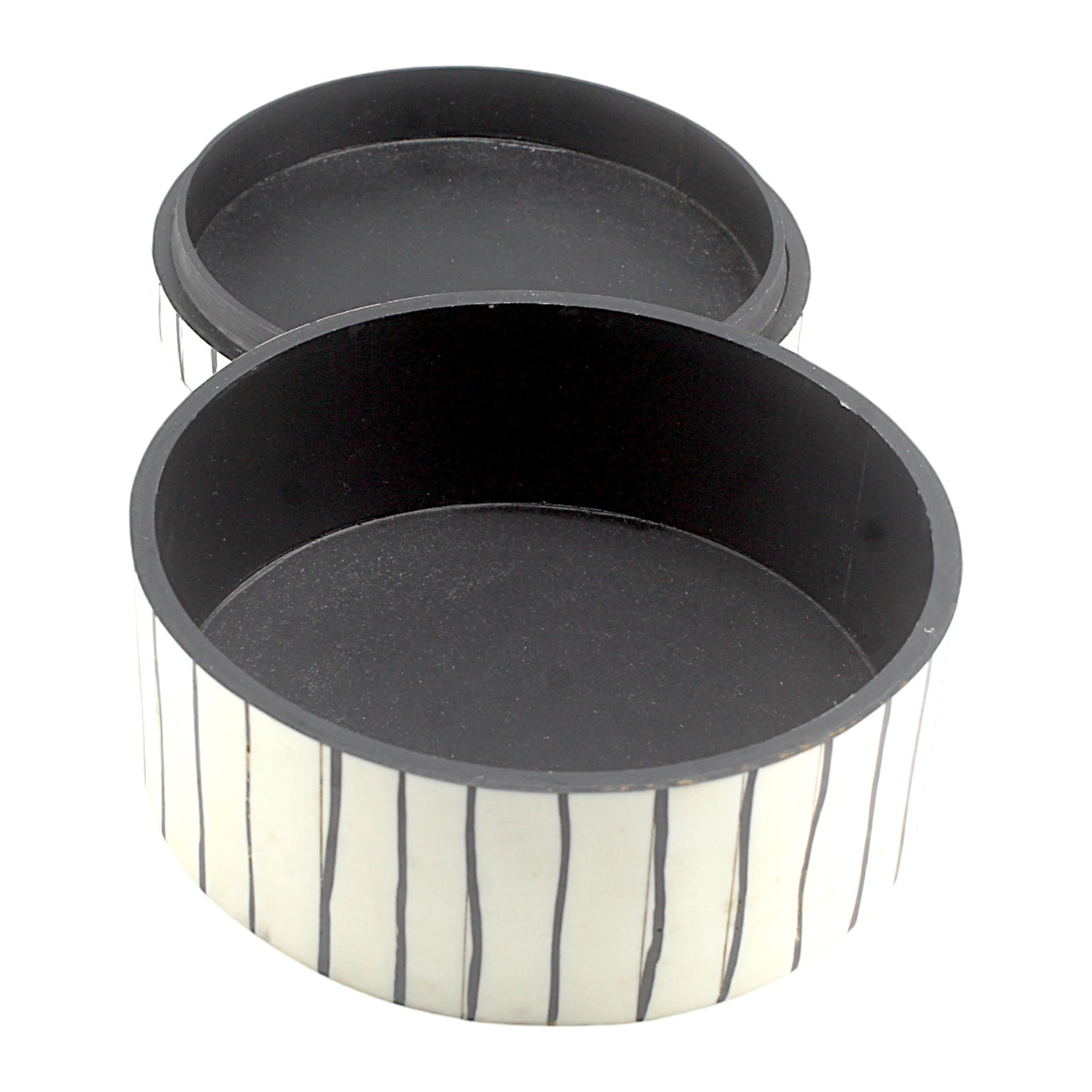 White Handcrafted Trinket Box with Unique Designs - Elegant Storage for Treasures