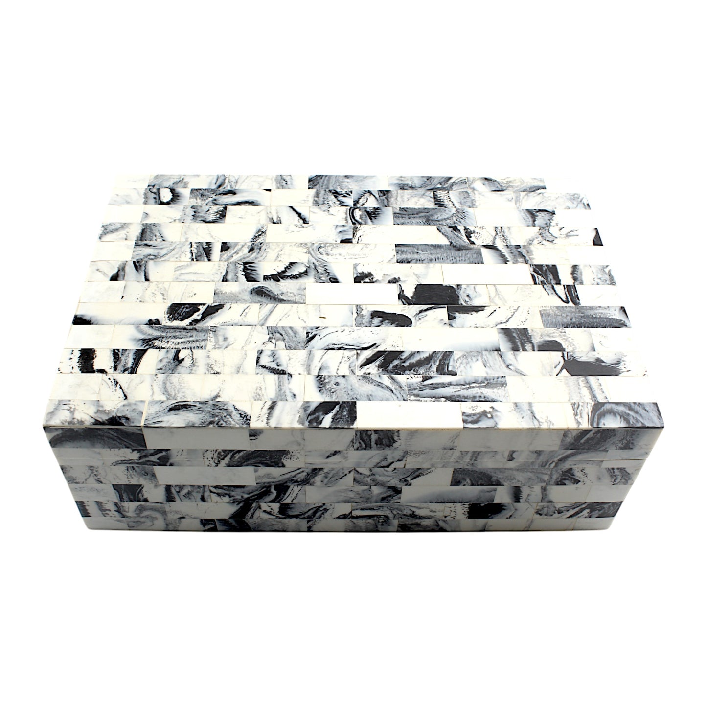 Handmade White Resin Trinket Box – Unique Rough Design for Modern Elegance