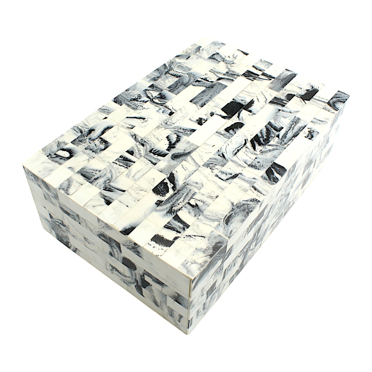 Handmade White Resin Trinket Box – Unique Rough Design for Modern Elegance