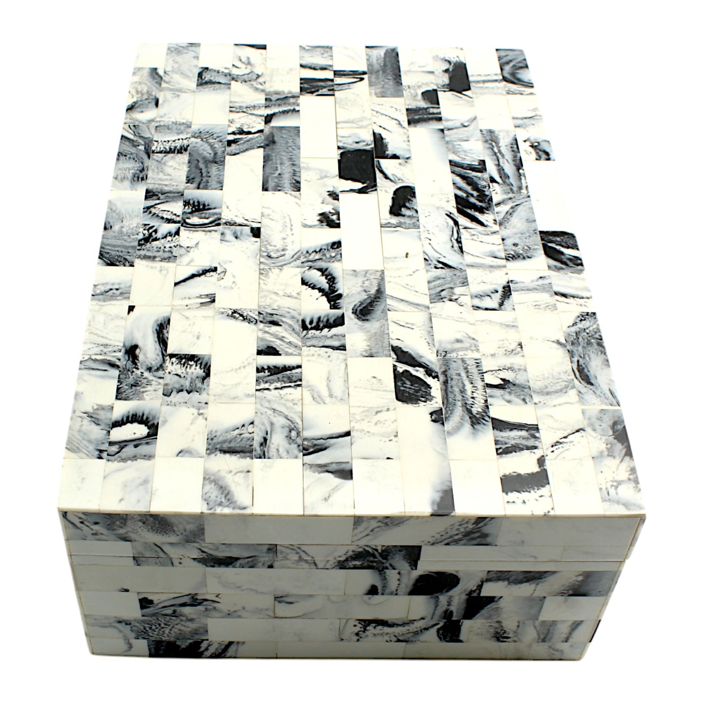 Handmade White Resin Trinket Box – Unique Rough Design for Modern Elegance