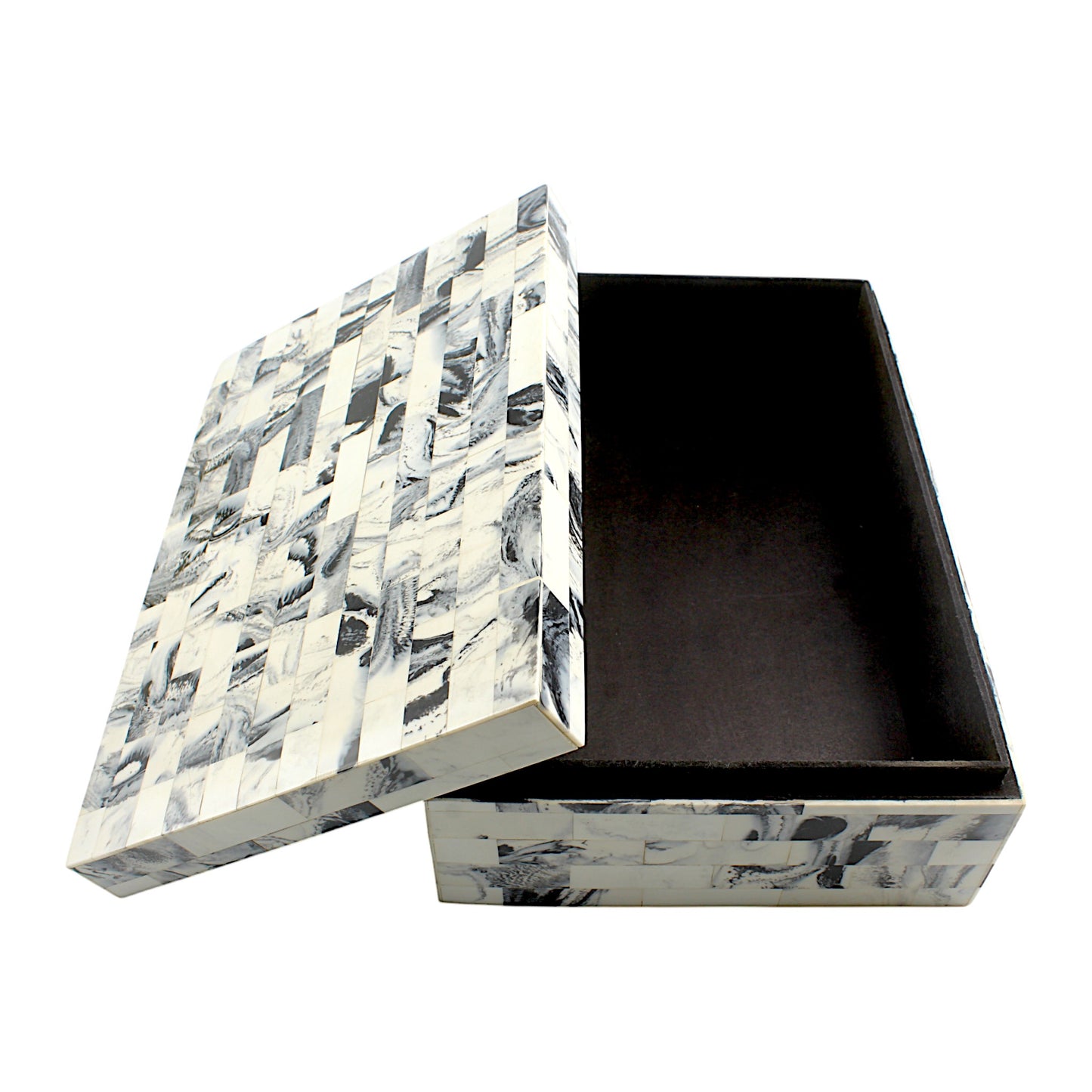 Handmade White Resin Trinket Box – Unique Rough Design for Modern Elegance