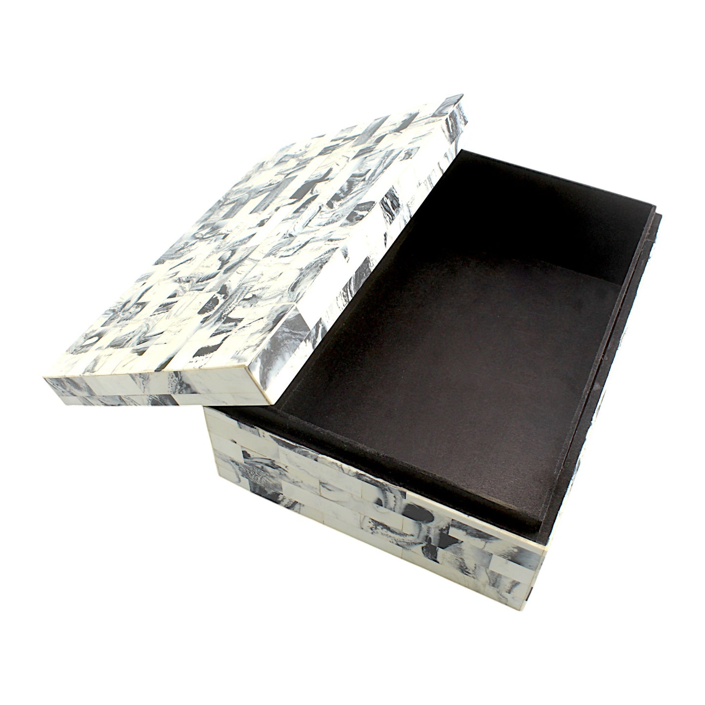 Handmade White Resin Trinket Box – Unique Rough Design for Modern Elegance