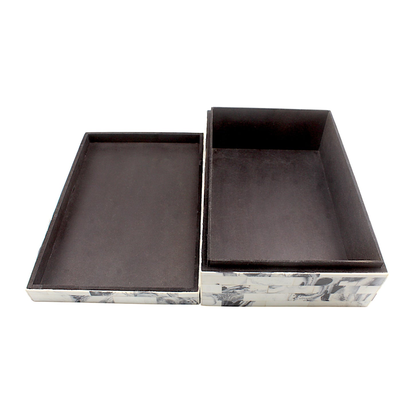 Handmade White Resin Trinket Box – Unique Rough Design for Modern Elegance