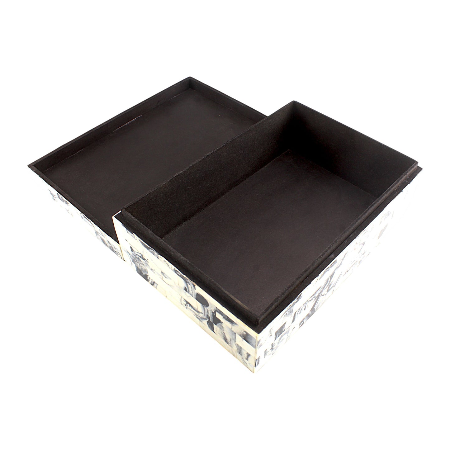 Handmade White Resin Trinket Box – Unique Rough Design for Modern Elegance