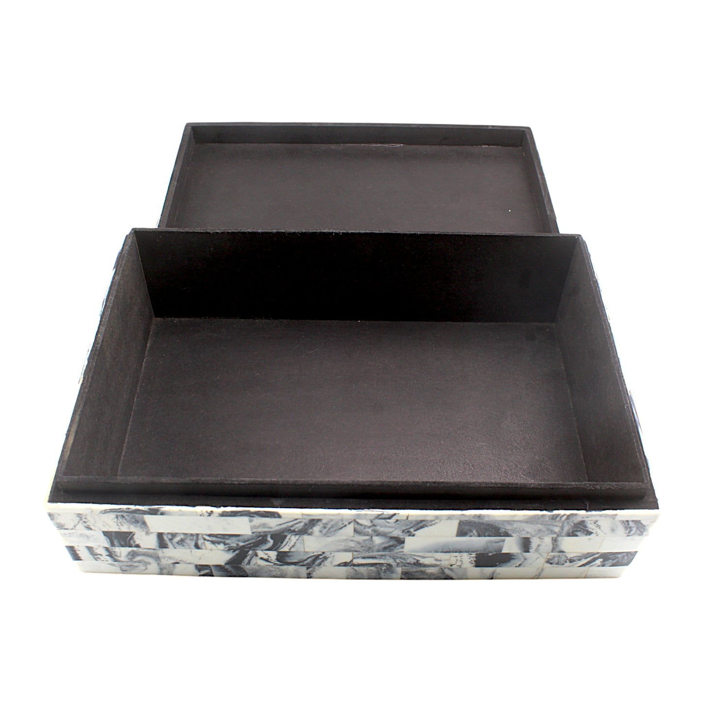Handmade White Resin Trinket Box – Unique Rough Design for Modern Elegance
