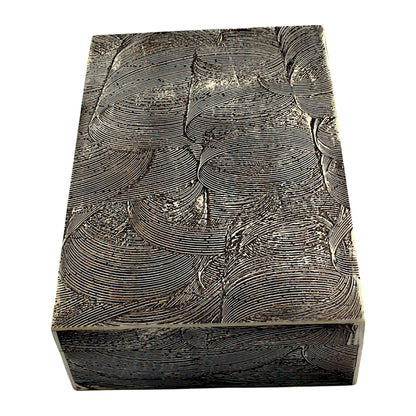 Handmade Black Mix Bone Trinket Box – Rectangular with Antique Design, Timeless Elegance for Your Keepsakes