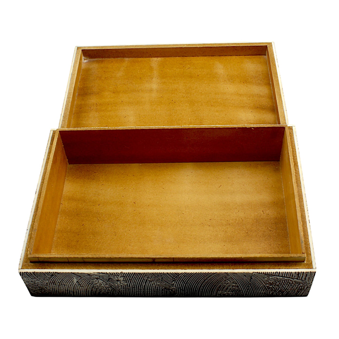 Handmade Black Mix Bone Trinket Box – Rectangular with Antique Design, Timeless Elegance for Your Keepsakes