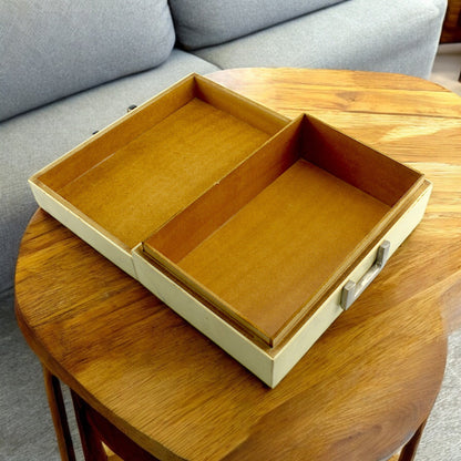 Handmade White Resin Trinket Box – Rectangular with Plain Design, Elegant Storage Solution