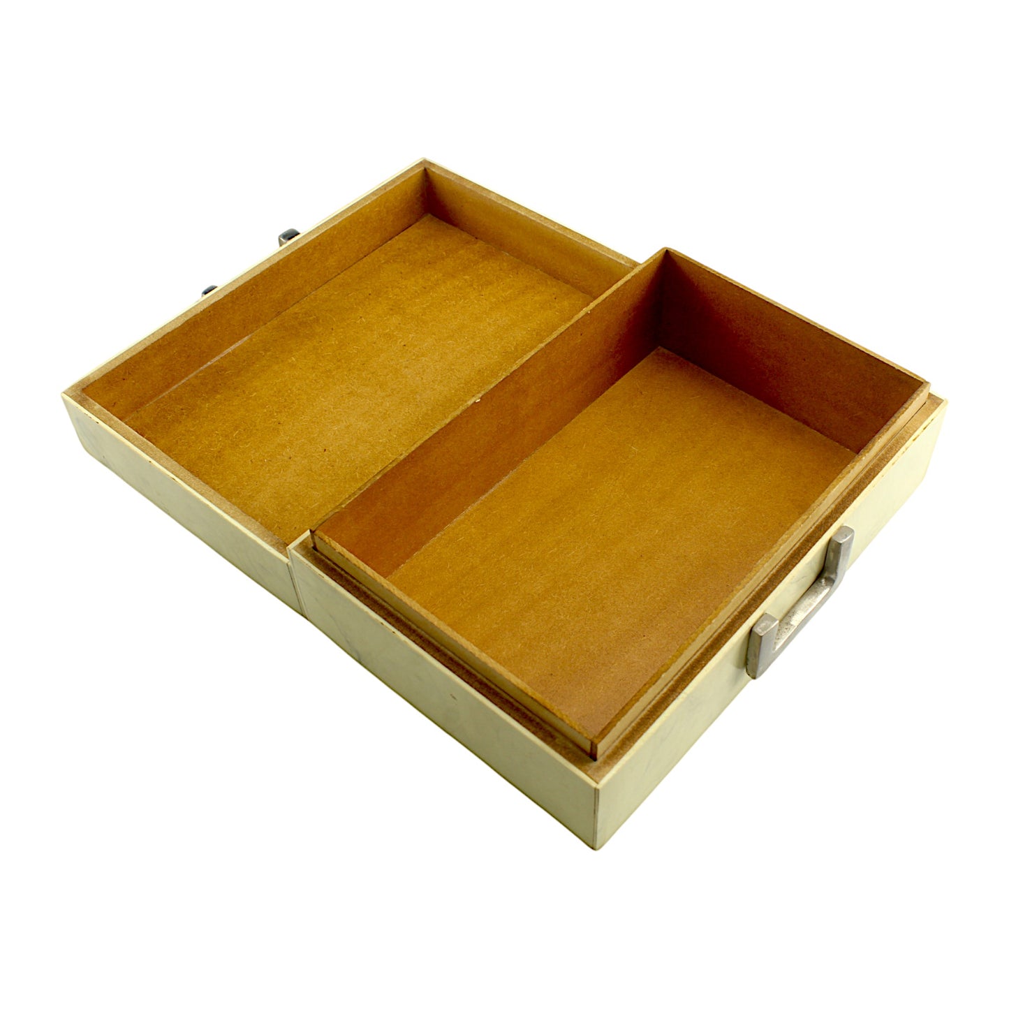 Handmade White Resin Trinket Box – Rectangular with Plain Design, Elegant Storage Solution