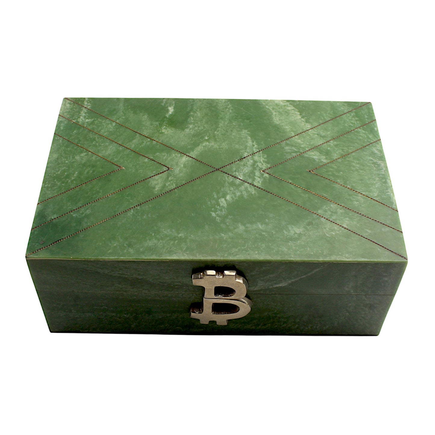 Handmade Green Resin Trinket Box – Rectangular with Rough Design, Stylish and Unique Storage Solution