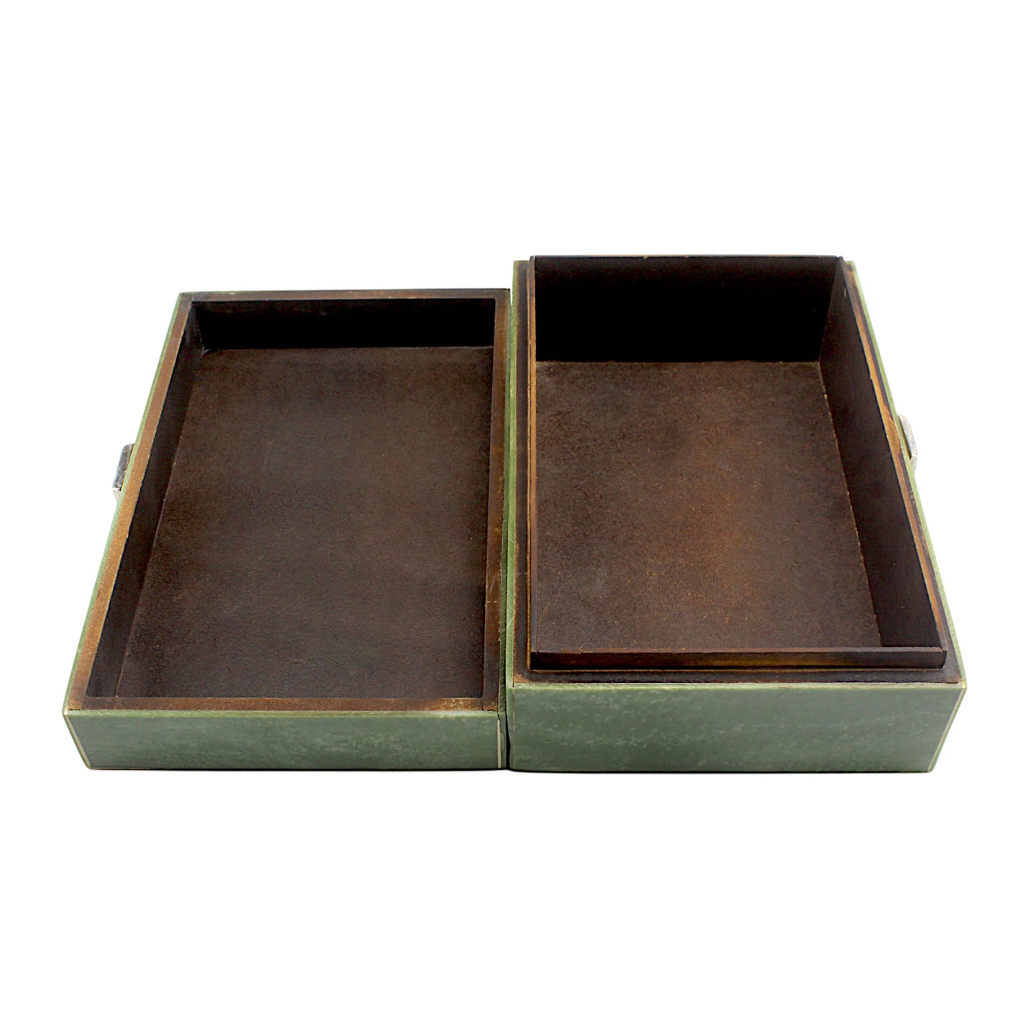Handmade Green Resin Trinket Box – Rectangular with Rough Design, Stylish and Unique Storage Solution