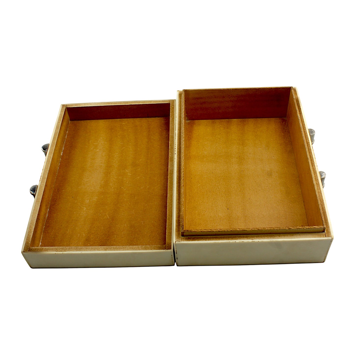 Handmade White Resin Trinket Box – Rectangular with Plain Design, Elegant Storage Solution