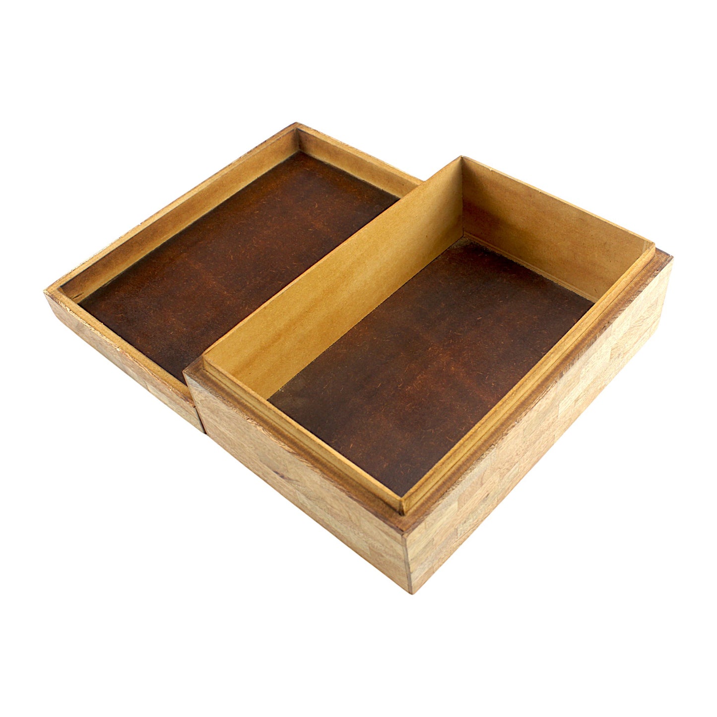 Handmade Black, White & Blue Resin and Wood Trinket Box – Rectangular with Contemporary Design, Chic Storage Solution
