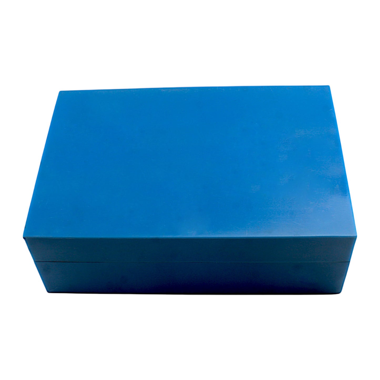 Handmade Blue Resin Trinket Box – Rectangular with Plain Design, Elegant and Minimalist Storage