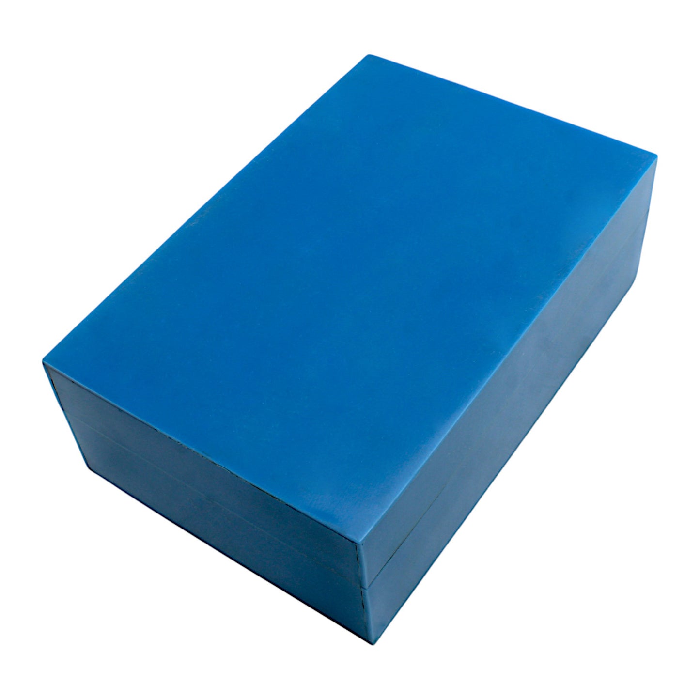 Handmade Blue Resin Trinket Box – Rectangular with Plain Design, Elegant and Minimalist Storage
