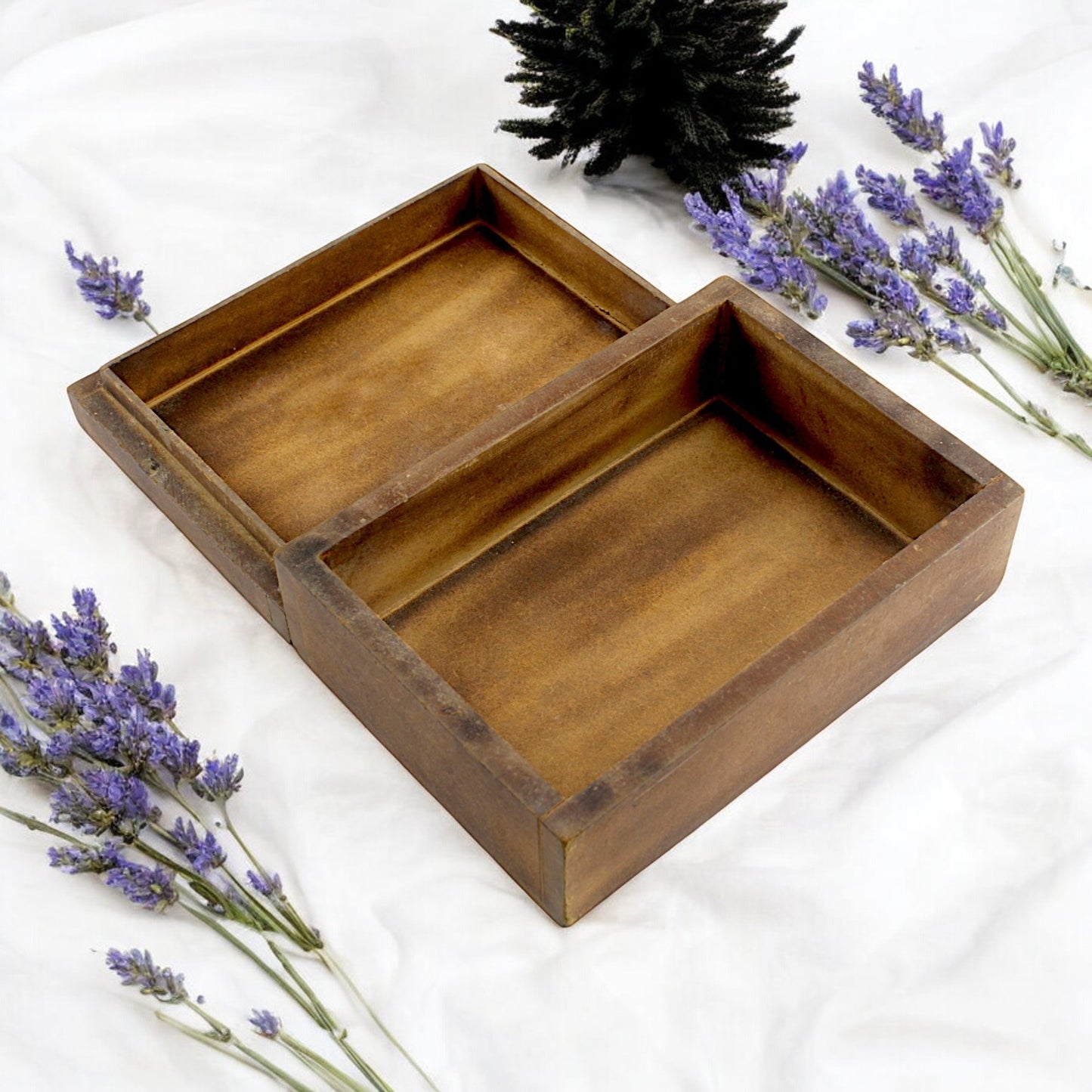 Handmade Brown Bone Trinket Box – Rectangular with Wild Design, Bold and Unique Storage Solution