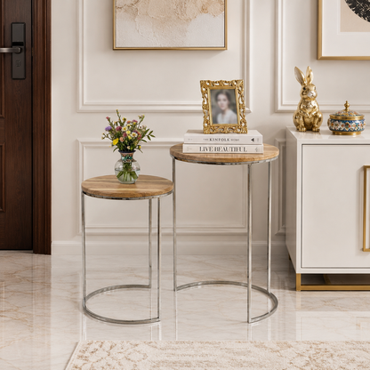 Wooden Side Table Set