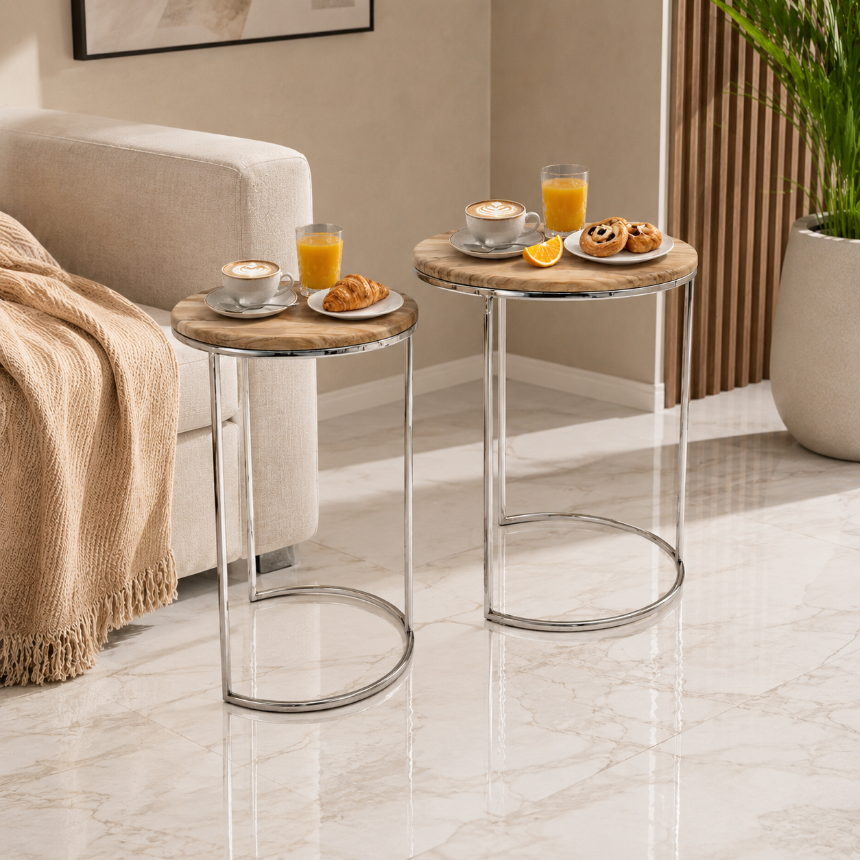 Wooden Side Table Set