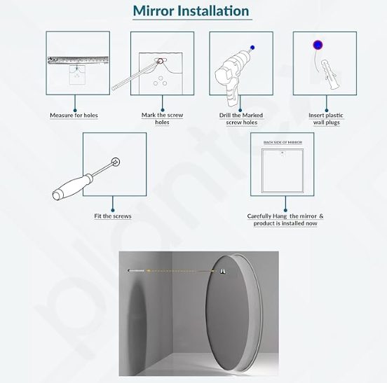 Premium Gold Frame Round Wall Mirror for Living Room, Hallway & Bedroom | Hind Decor™ (24 Inch)