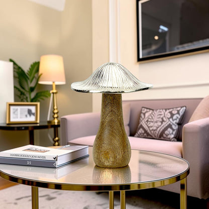 Aluminium Decorative Showpiece | Silver Table Decor