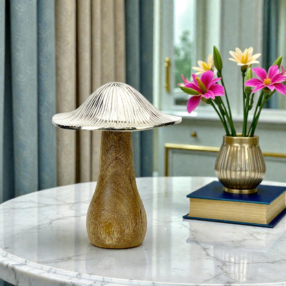 Aluminium Decorative Showpiece | Silver Table Decor