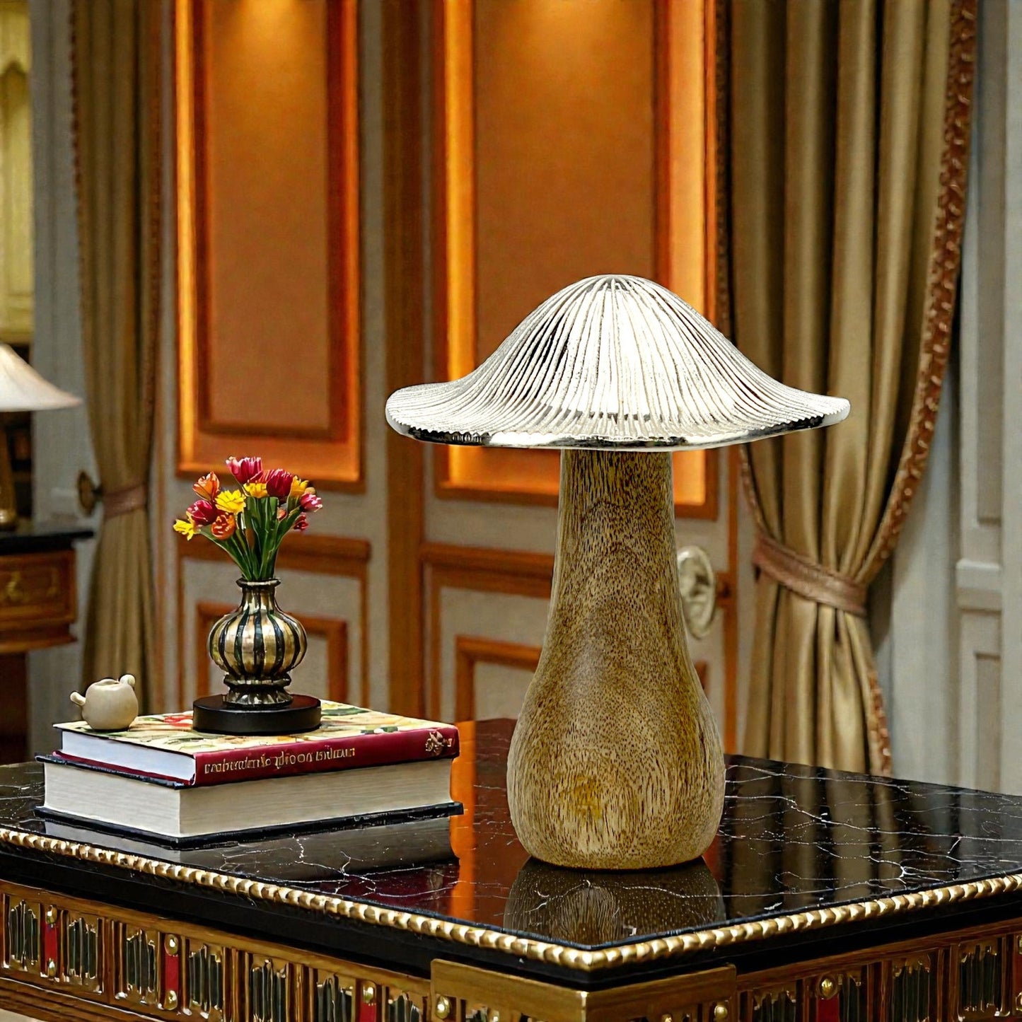 Aluminium Decorative Showpiece | Silver Table Decor