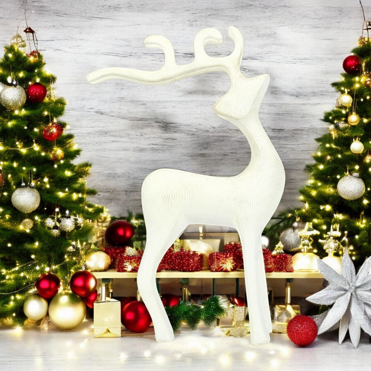 Aluminum Reindeer Decor | Christmas Showpiece | Hind Decor