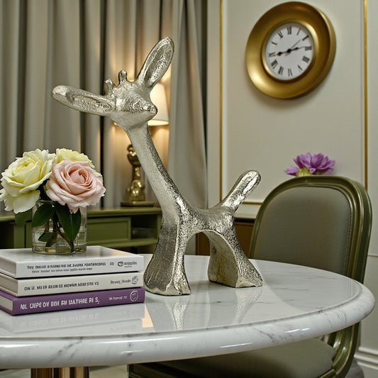 Aluminum Standing Deer | Golden Christmas Decor