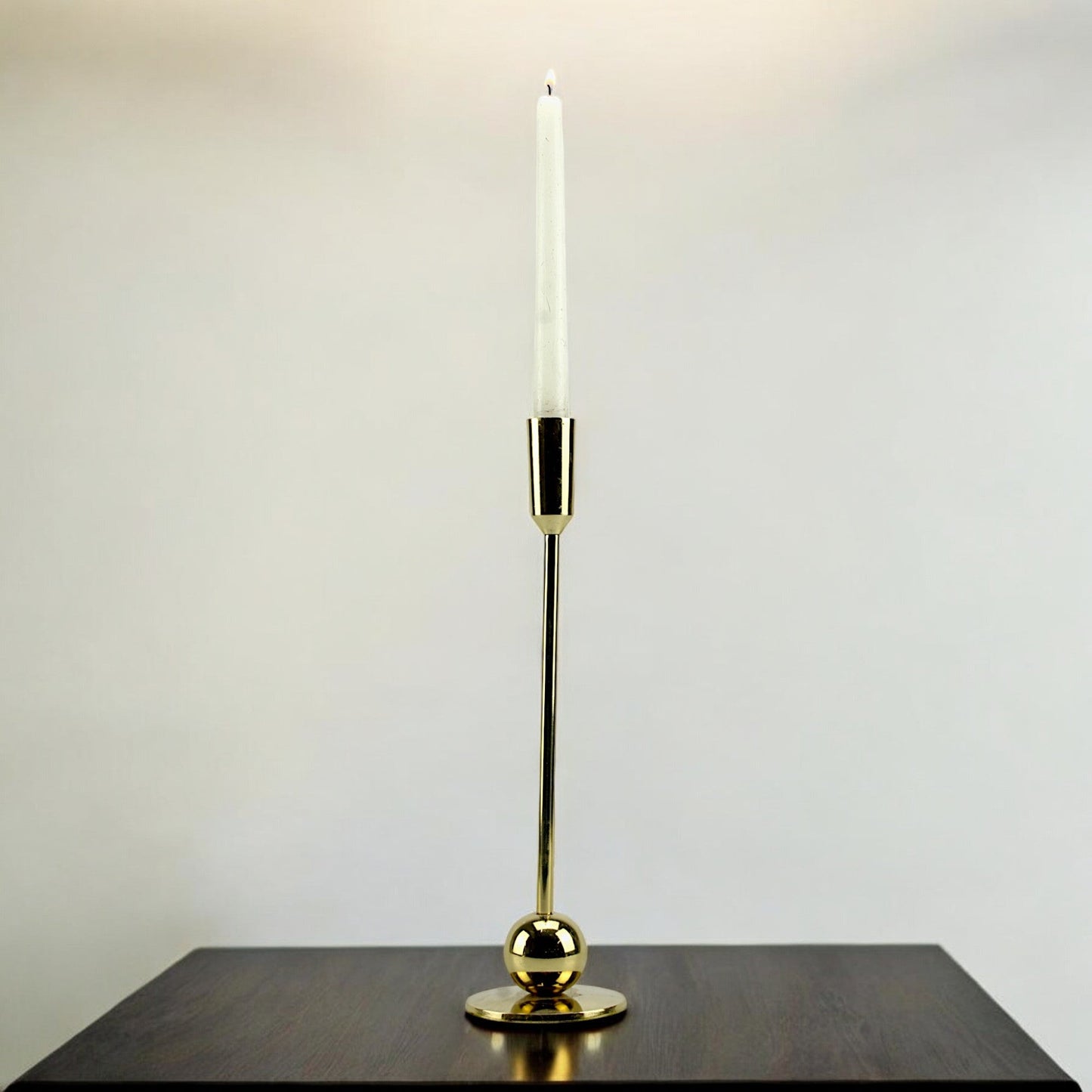 Sleek Gold: Modern Aluminum Large Candle Holder | Chic Home Decor Accent