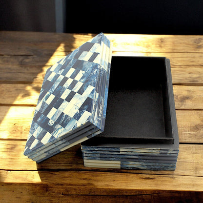 Blue Resin Trinket Box – Sleek Decorative Storage Box for Keepsakes