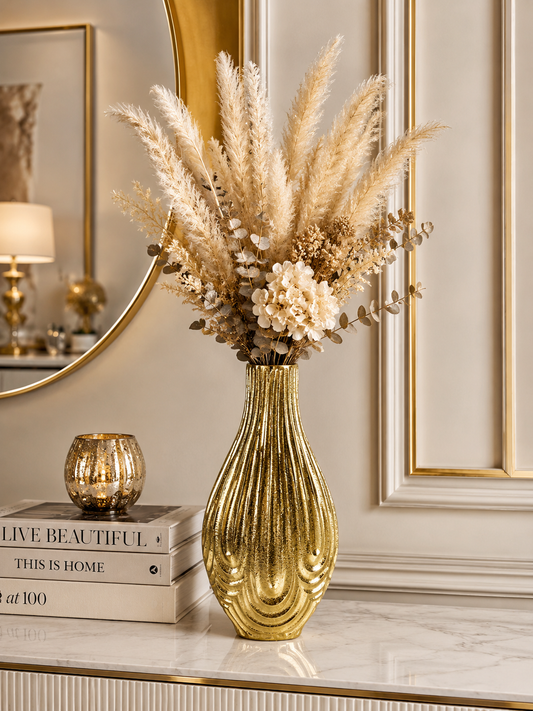 Golden Aluminium Flower Vases: Elegance Redefined for Your Floral Arrangements