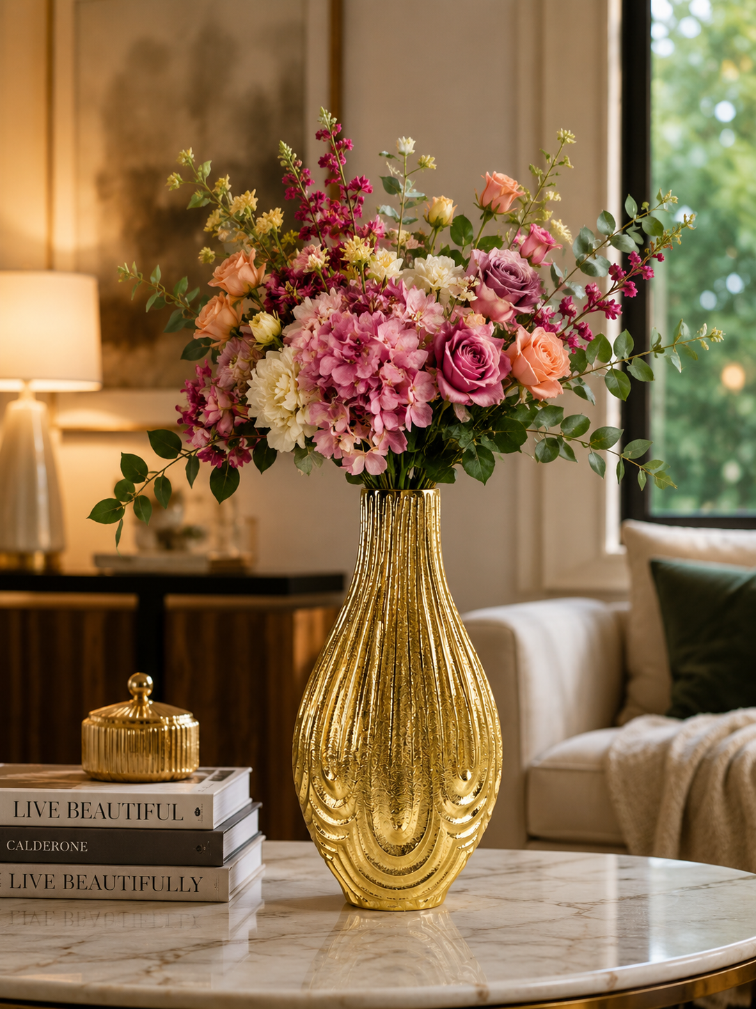 Golden Aluminium Flower Vases: Elegance Redefined for Your Floral Arrangements