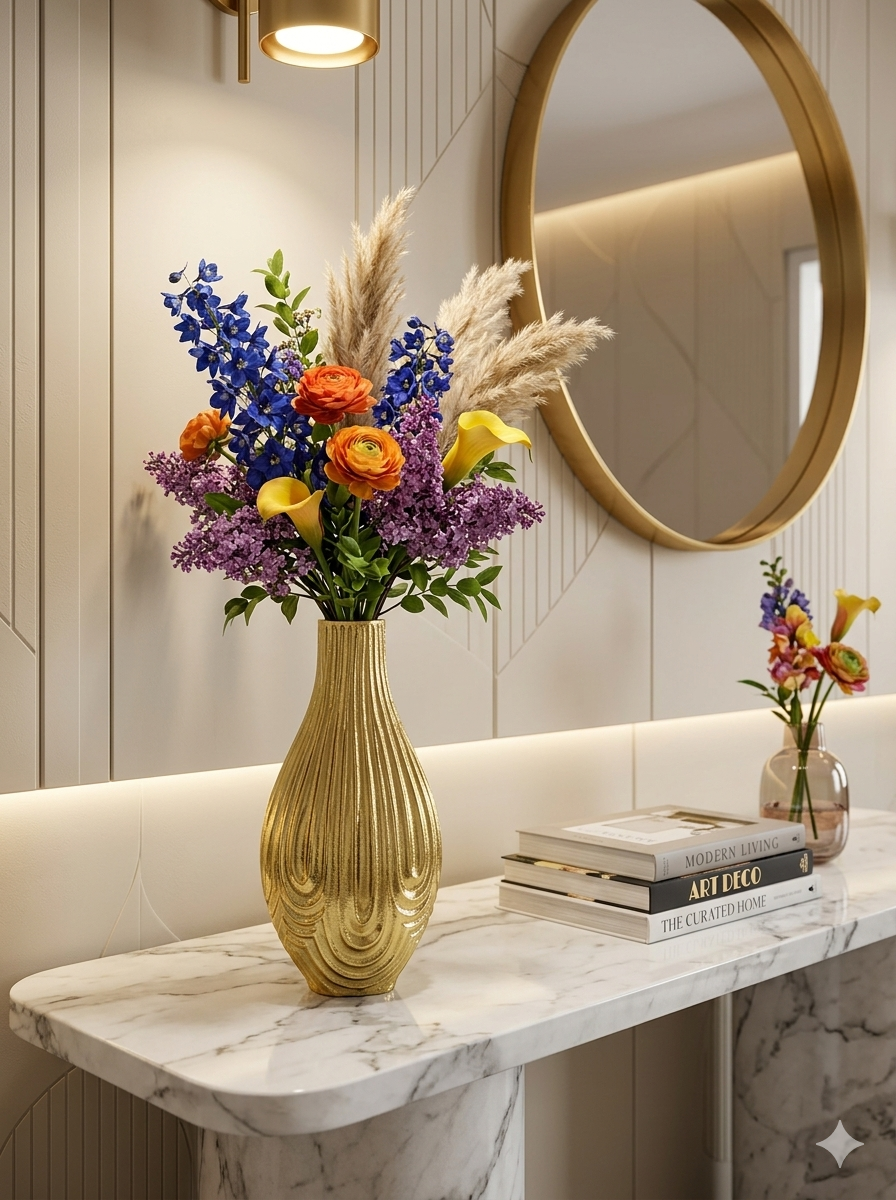 Golden Aluminium Flower Vases: Elegance Redefined for Your Floral Arrangements