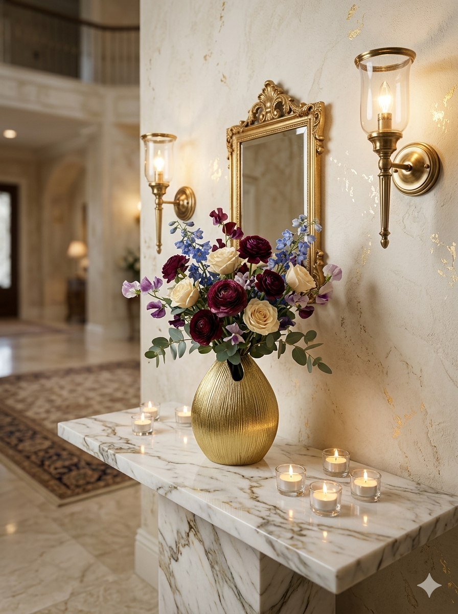 Handcrafted Golden Aluminium Oval-Shaped Flower Vase: Timeless Beauty for Your Floral Displays