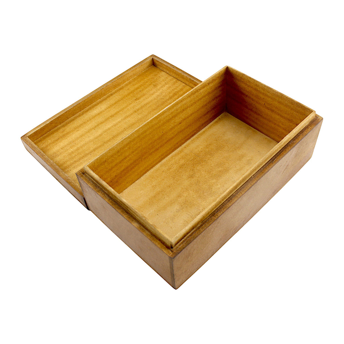 Handmade Black & White Bone and Wood Rectangular Trinket Box – White & Orange Design, Elegant Storage