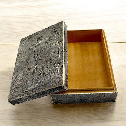 Handmade Black Mix Bone Trinket Box – Rectangular with Antique Design, Timeless Elegance for Your Keepsakes
