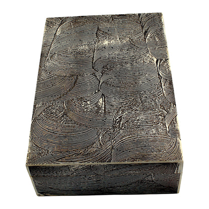 Handmade Black Mix Bone Trinket Box – Rectangular with Antique Design, Timeless Elegance for Your Keepsakes