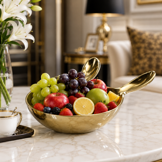Handcrafted Golden Aluminum Bunny-Shaped Decorative Bowl: Charming Tabletop Accent