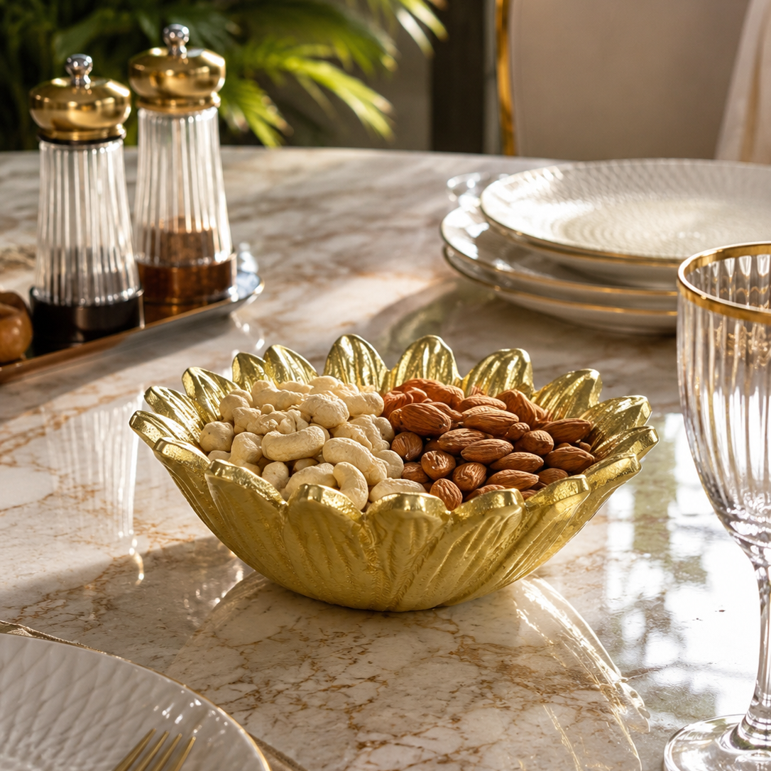 Sunflower Handcrafted Decor Bowl: Radiant Table Accent