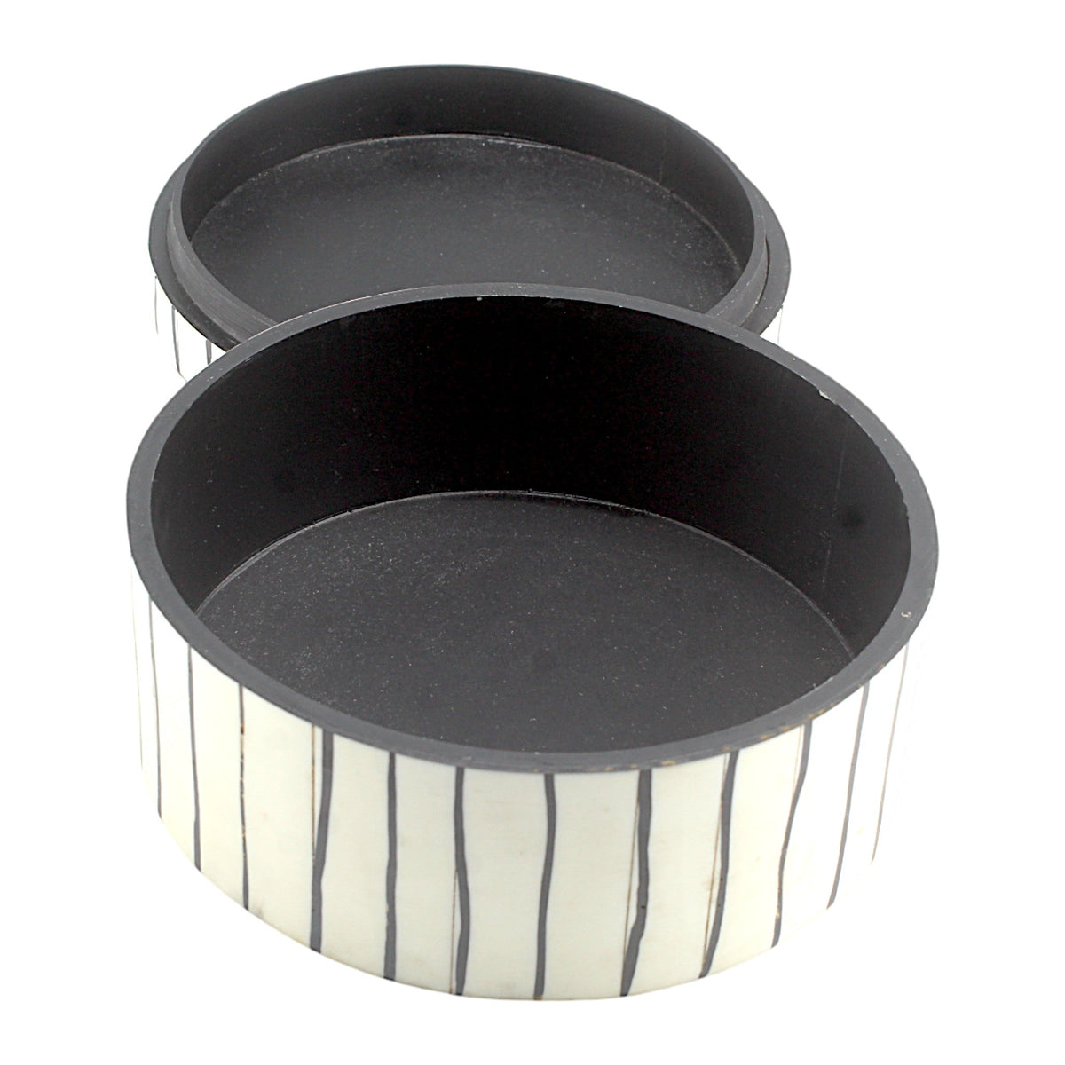 White Handcrafted Trinket Box with Unique Designs - Elegant Storage for Treasures